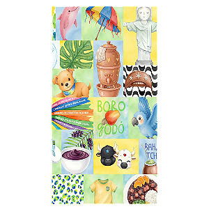 Capa Mini Faixa Lateral Sublimado - Brasilidade Infantil