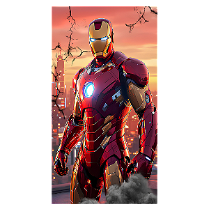 Capa Mini Faixa Lateral Sublimado - Homem de Ferro