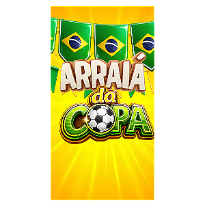 Capa Mini Faixa Lateral Sublimado - Copa do Mundo Arraia Festa Junina