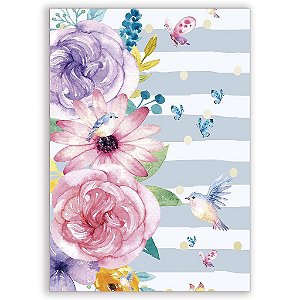 Capa Mini Faixa Lateral Sublimado - Floral