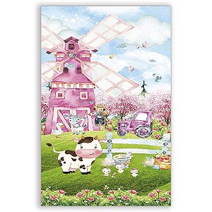 Capa Mini Faixa Lateral Sublimado - Fazendinha Rosa