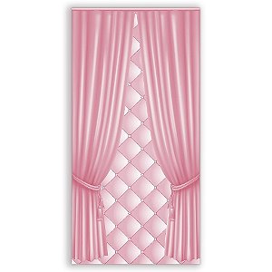 Capa Mini Faixa Lateral Sublimado - Capitone Cortina Rosa