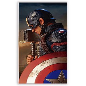 Capa Mini Faixa Lateral Sublimado - Capitao America