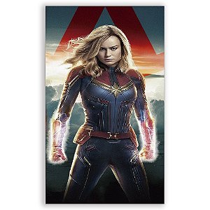 Capa Mini Faixa Lateral Sublimado - Capita Marvel