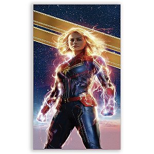 Capa Mini Faixa Lateral Sublimado - Capita Marvel