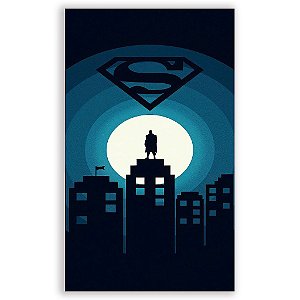 Capa Mini Faixa Lateral Sublimado - Super Homem