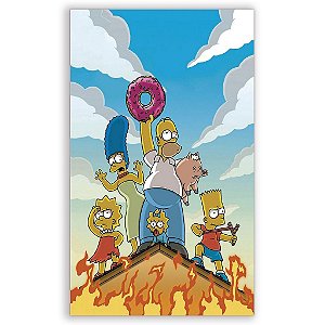 Capa Mini Faixa Lateral Sublimado - Simpsons