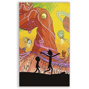 Capa Mini Faixa Lateral Sublimado - Rick and Morty