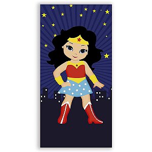 Capa Mini Faixa Lateral Sublimado - Mulher Maravilha
