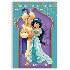 Capa Mini Faixa Lateral Sublimado - Jasmine e Aladin