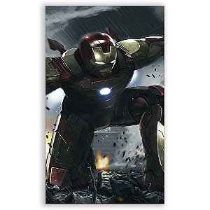 Capa Mini Faixa Lateral Sublimado - Homem de Ferro