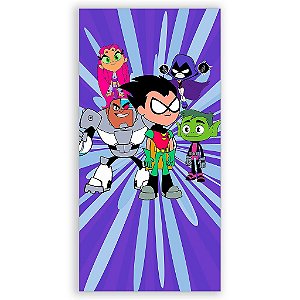 Capa Mini Faixa Lateral Sublimado - Teen Titans