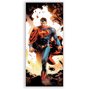 Capa Mini Faixa Lateral Sublimado - Super Homem