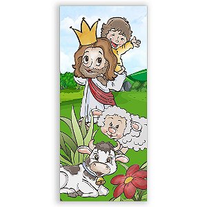 Capa Mini Faixa Lateral Sublimado - Jesus Cute