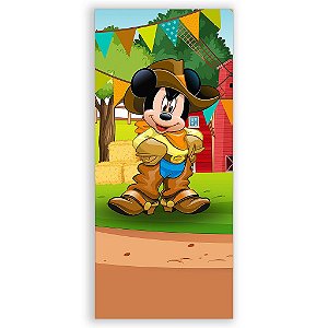 Capa Mini Faixa Lateral Sublimado - Minnie Fazendeira