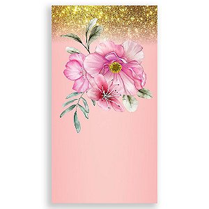 Capa Mini Faixa Lateral Sublimado - Floral Rosa