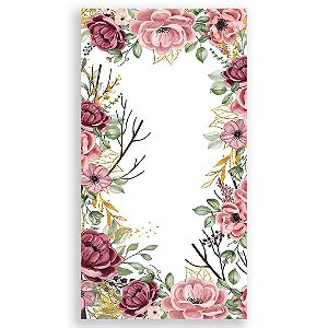 Capa Mini Faixa Lateral Sublimado - Rosas