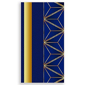 Capa Mini Faixa Lateral Sublimado - Happy Birthday Abstrato Azul