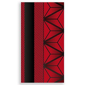 Capa Mini Faixa Lateral Sublimado - Abstrato Vermelho
