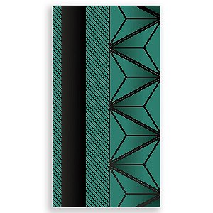 Capa Mini Faixa Lateral Sublimado - Abstrato Verde
