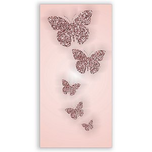 Capa Mini Faixa Lateral Sublimado - Gliitter Rose Borboleta