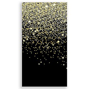Capa Mini Faixa Lateral Sublimado - Glitter Preto Dourado