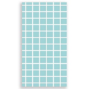 Capa Mini Faixa Lateral Sublimado - Quadriculado Azul Claro