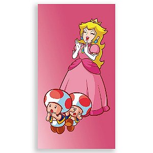 Capa Mini Faixa Lateral Sublimado - Princesa Peach Super Mario