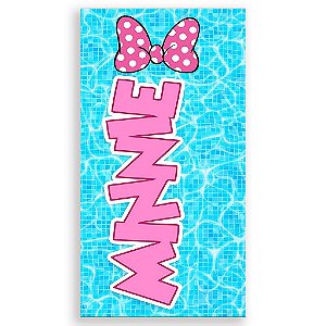 Capa Mini Faixa Lateral Sublimado - Minnie Pool Party