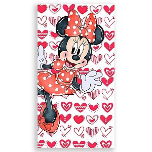 Capa Mini Faixa Lateral Sublimado - Minnie Vermelha