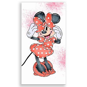 Capa Mini Faixa Lateral Sublimado - Minnie Vermelha