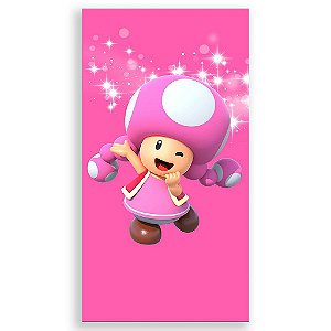 Capa Mini Faixa Lateral Sublimado - Peach Super Mario