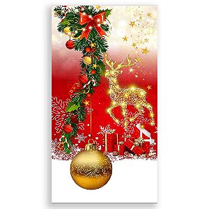 Capa Mini Faixa Lateral Sublimado - Mickey e Minnie Natal
