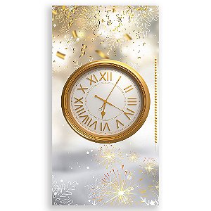 Capa Mini Faixa Lateral Sublimado - Relogio Natal Ano Novo