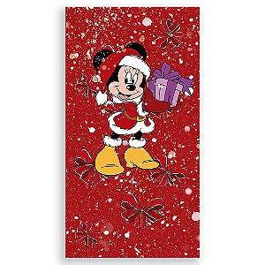 Capa Mini Faixa Lateral Sublimado - Minnie Natal