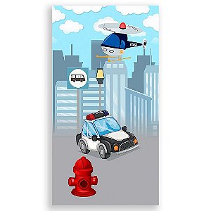 Capa Mini Faixa Lateral Sublimado - Policia Baby