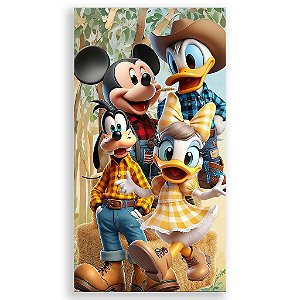 Capa Mini Faixa Lateral Sublimado - Mickey Fazendinha