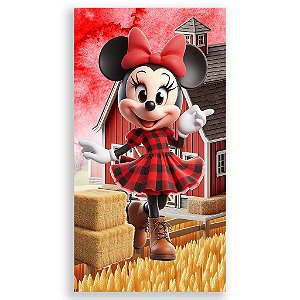 Capa Mini Faixa Lateral Sublimado - Minnie Fazendinha