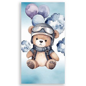 Capa Mini Faixa Lateral Sublimado - Urso Azul