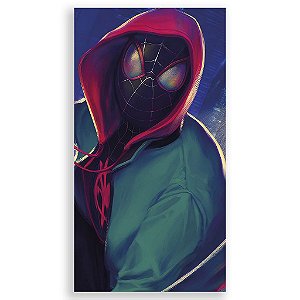 Capa Mini Faixa Lateral Sublimado - Miles Morales Homem Aranha
