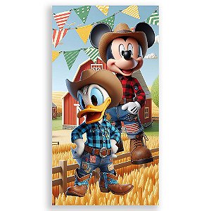 Capa Mini Faixa Lateral Sublimado - Mickey Fazendinha