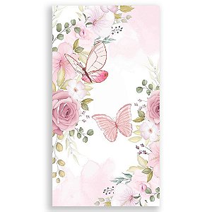 Capa Mini Faixa Lateral Sublimado - Borboleta Rosa