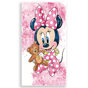 Capa Mini Faixa Lateral Sublimado - Minnie Rosa