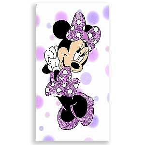 Capa Mini Faixa Lateral Sublimado - Minnie Lilas