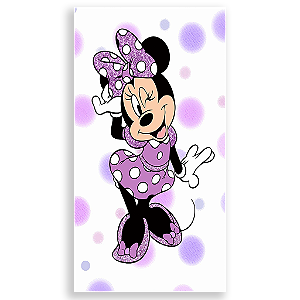 Capa Mini Faixa Lateral Sublimado - Minnie Lilas