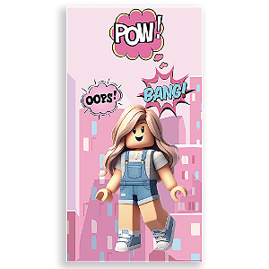 Capa Mini Faixa Lateral Sublimado - Roblox Rosa