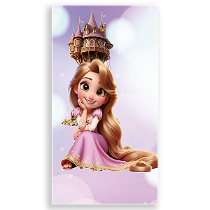 Capa Mini Faixa Lateral Sublimado - Rapunzel Enrolados