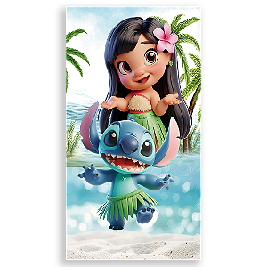 Capa Mini Faixa Lateral Sublimado - Lilo e Stitch