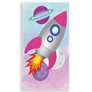 Capa Mini Faixa Lateral Sublimado - Astronauta Rosa