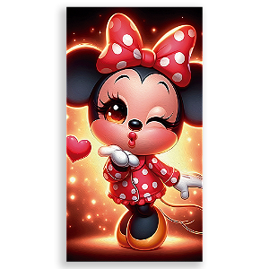 Capa Mini Faixa Lateral Sublimado - Minnie Vermelha Cute